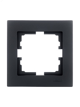 Рамка 1-местн. горизонт. VESNA черн. бархат 742-4200-146