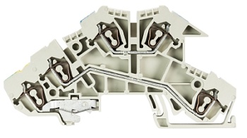 Клемма этажн. WKIF 2.5 N-D-SL - Этажная клемма, N-D-SL, тип фиксации провода: пружинный, номинальное сечение: 2,5 мм кв., 24A, 400V, ширина: 5 мм, цвет: серый, тип монтажа: DIN 35