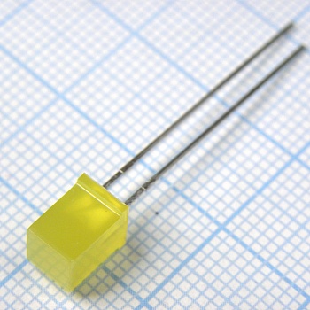 L-503YDT - Светодиод 5х5мм/желтый/588нм/1-3мкд/110°