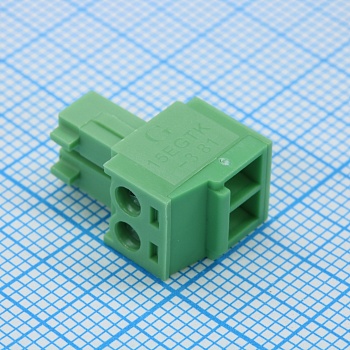15EGTK-3.81-02P-14-00 - Разъемный клеммный блок, 2 контакта. Серия 15EGTK-3.81