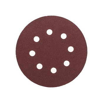 Диск абразивный на ворсовой основе на липучке перфорированный P180 125мм (уп.10шт) Kranz KR-91-1169