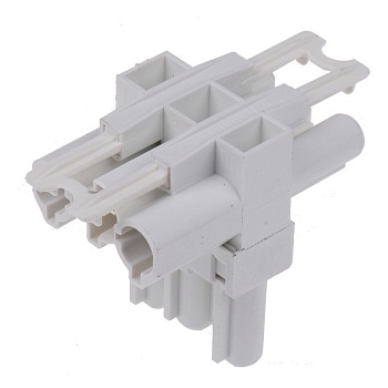 Разветвитель GST 18i3V 2P1 T V WS - Распределительное устройство, 1 вход / 2 выхода, тип: T, 3 полюса, серия gesis GST18i3, номинальное напряжение: 250V, номинальный ток: 20А, цвет: белый