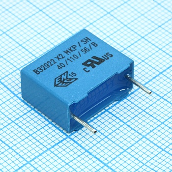 B32922H3224M - Конденсатор пленочный помехоподавляющий X2 0.22мкФ ±20% 305Vac