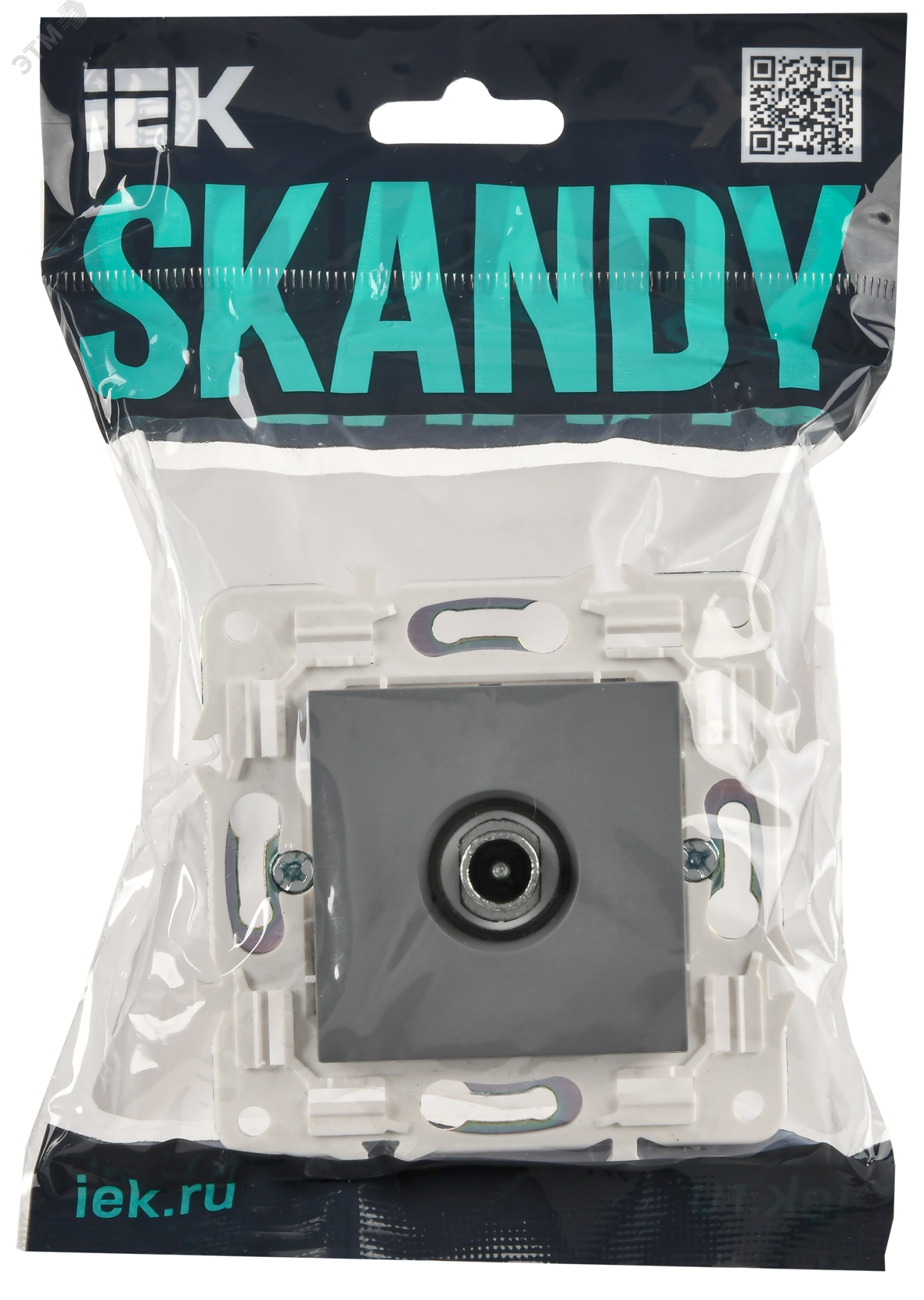 SKANDY Розетка TV проходная SK-A17Gr серый IEK SK-A10-P-K03