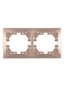 Рамка 2-м Mira горизонт. свет. корич. 701-3100-147
