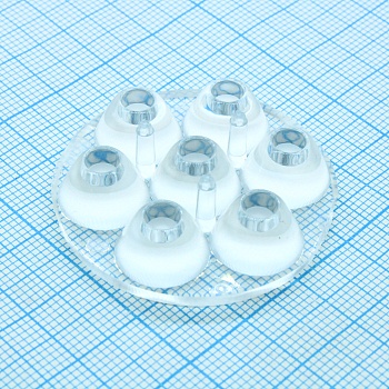 C11718_ANNA-40-7-W - Круглая групповая линза под 7светодиодов, ~30°, D=40 mm   H=10,7 mm