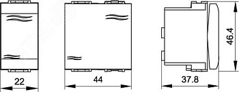 Выключатель, черный, 2мод. 77002N