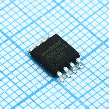 W25Q64JVSSIQ - Флэш-память 64 Мб (8M x 8) шина SPI счетверенный вход/выход 133МГц 8-SOIC