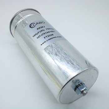 107J751A51501 - Силовой плёночный конденсатор для DC цепей 100uF± 5%, 750V AC nac \ 530V AC rms, 54A, 100 000ч, размер 86*215мм
