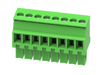 Розеточный разъем на кабель MC-RE3.5V19C-R-0001 - Розеточный разъем, угловой, на кабель, шаг: 3.5 мм, 19 полюсов, фиксация провода винтовая, исполнение: стандартное, 160V, 8A, цвет: зеленый Розеточный разъем на кабель MC-RE3.5V19C-R-0001 - Розеточный разъем, угловой, на кабель, шаг: 3.5 мм, 19 полюсов, фиксация провода винтовая, исполнение: стандартное, 160V, 8A, цвет: зеленый