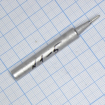 N1-5 - Жало паяльное многослойное долговечное для паяльников серии ZD-70DB/70D, ZD-721N-25W/40W, диаметр 7,5мм, заостренный конус 1,0мм