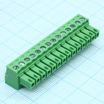 15EDGK-3.81-14P-14-00A(H) - Разъемный клеммный блок, 14 контактов. Серия 15EDGK-3.81