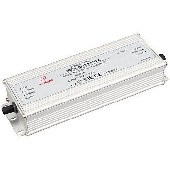 Блок питания ARPV-LG24200-PFC-A (24V, 8.3A, 200W) 030019 - Источник напряжения с гальванической развязкой для светодиодных изделий. Входное напряжение 100-240 VAC. Выходные параметры: 24 В, 8.3 А, 200 Вт. Встроенный PFC >0.98. Герметичный алюминиевый корп