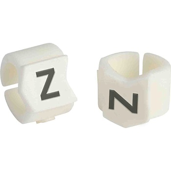 brd133435 - SCN-23-Z клипсы белые, 50шт/упак, для провода 5,9-8,5мм диаметра, легенда Z