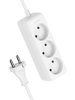 Удлинитель 3х3м без заземл. 16А IP20 ПВС 2х1 YKsm3m-3g(K)