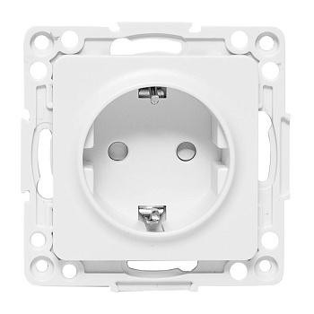 Розетка 1-м СП Стокгольм 16А с заземл. защ. шторки винтов. клеммы механизм бел. PROxima EYR16-028-20