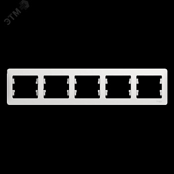 Рамка 5-м Glossa горизонт. бел. SE GSL000105