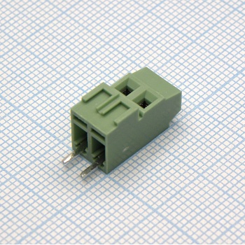 DG381H-3.81-02P-14-00A(H) - Винтовой клеммный блок c рельефной обоймой, 2 контакта. Серия DG381H-3.81