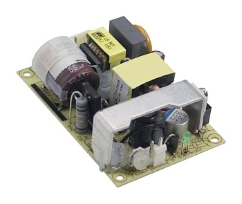 EPS-25-3.3 - AC-DC, 25Вт, вход 85…264V AC, 47…63Гц /120…370В DC, выход 3.3В/5A, рег. вых 3.1…3.6В, изоляция 3000В AC, открытая плата 76.2х50.8х24мм, -30…+70°С