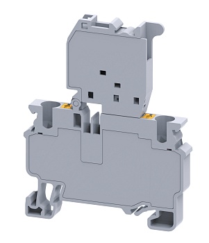 Предохранительная клемма CPF4L110-240V - Предохранительная клемма, светодиодная индикация LED 110-240V, тип фиксации провода: push-in, номинальное сечение: 4 мм кв., 10A, 1000V, ширина: 6 мм, цвет: серый, тип монтажа: DIN 35
