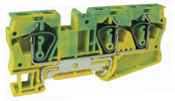 Заземляющая клемма UJ5-6/1X2JD - Заземляющая клемма, 3 точки подключения в клемме, тип фиксации провода: пружинный, номинальное сечение: мм кв., ширина: 8,2 мм, цвет: желто-зеленый, тип монтажа: