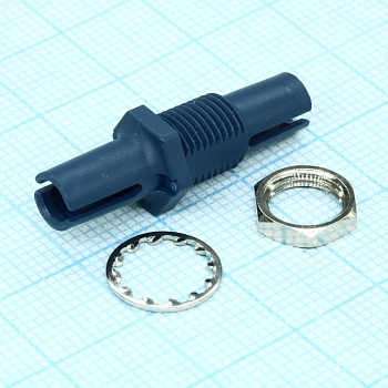 HFBR-4515Z - Адаптер VL с гайкой синий (Bulkhead Adapter). Соединяет 2 симплексных соединителя сквозным образом. Этот адаптер может служить для сращивания кабеля в линии с помощью двух симплексных соединителей.