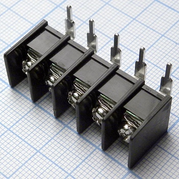 DG25R-B-05P-13-00A(H) - Барьерный клеммный блок 5 контактов. Серия DG25R-B