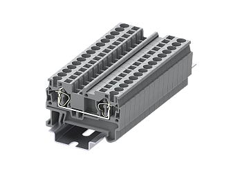 Проходная клемма TC4-2-GY - Проходная клемма, тип фиксации провода: пружинный, номинальное сечение: 4 мм кв., 32A, 800V, ширина: 6,2 мм, цвет: серый, тип монтажа: DIN 35