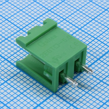 2EGTV-5.0-02P-14-100 - Разъемный клеммный блок на плату, 2 контакта. Серия 2EGTV-5.0