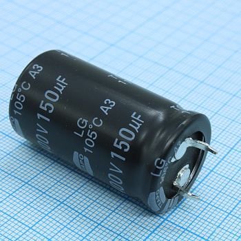 ZLG157M400S1A5Q40K - С защёлкиваемыми выводами 400В  150мкФ ±20%, стандартные, 2000часов, +105°С