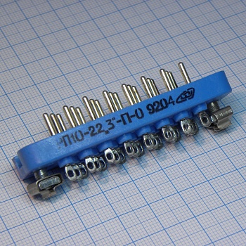 РП10-22 З-П-О вилка - Соединитель  низкочастотный, прямоугольный, внутреннего монтажа