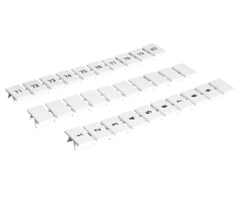 Маркировочные шильдики UZB 8-10 - Маркировочне шильдики (полоска 10 шильдиков), для клемм UJ5-8, чистая, цвет: белый