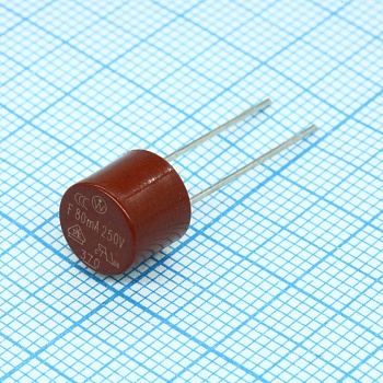 37000800000 - Предохранитель с задержкой 250В 0.8A 8.5 x 8 мм радиальный