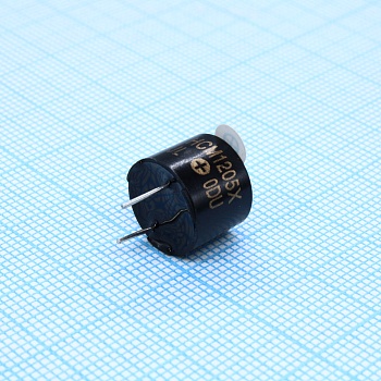 HCM1205X - Генератор звука электромагнитный со встроенной схемой +5В, 60 мА, 85 дБ, 2.4 кГц, диаметр 12х9 мм