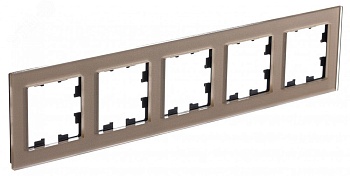 ATLASDESIGN NATURE 5-постовая РАМКА, ОРГАНИЧЕСКОЕ СТЕКЛО ШАМПАНЬ (1шт) C3(2) ATN320505