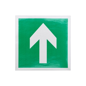 Наклейка эвакуационный знак "Направляющая стрелка"100*100 мм 56-0029