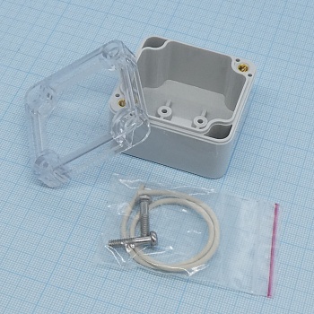 G250C - Герметичный корпус из поликарбоната с прозрачной крышкой, IP65, светло-серый