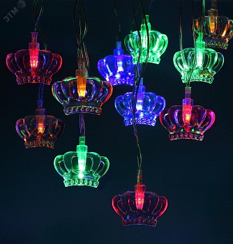 ENIN-3K Гирлянда LED Нить Короны 3 м мультиколор, 220V, IP20 (36/864) Б0041898