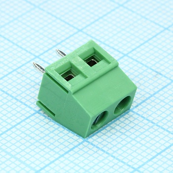 DG127-5.0-02P-14-00A(H) - Винтовой клеммный блок c рельефной обоймой, 2 контакта. Серия DG127-5.0