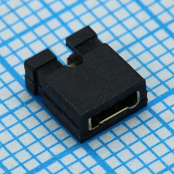 DS1027-2ABF10 - ДЖАМПЕР (перемычка). открытый, черный, высота 6мм