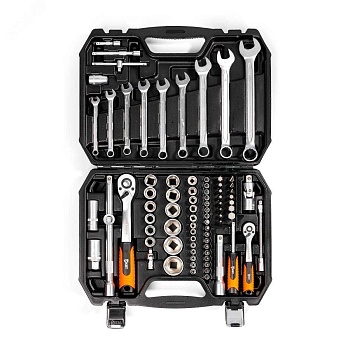 НАИ-06/82 серия KBT-PROFESSIONAL - Набор инструментов с торцевыми шестигранными головками и трещоткой 1/2’’ и 1/4’’