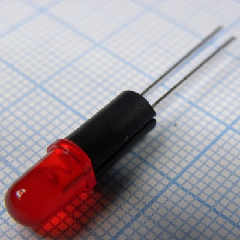 L-7113BR-9.52/ID - Светодиод 5мм с держателем 9,52мм/красный/625нм/5-45мкд/30°