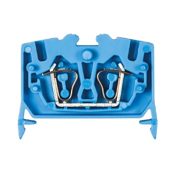 Клемма WKF 2,5/M/35 BLAU - Проходная клемма, тип фиксации провода: пружинный, номинальное сечение: 2,5 мм кв., 24А, 800V, ширина: 5 мм, цвет: синий, тип монтажа: DIN 35