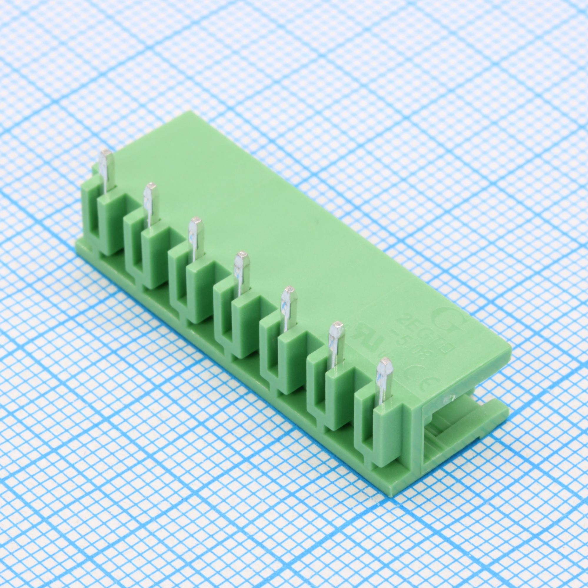 2EGTR-5.08-07P-14-00 - Разъемный клеммный блок на плату, 7 контактов. Серия 2EGTR-5.08