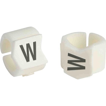 brd133432 - SCN-23-W клипсы белые, 50шт/упак, для провода 5,9-8,5мм диаметра, легенда W