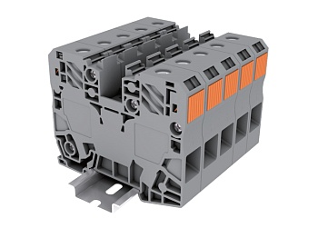 Проходная клемма TAPO35-2-GY - Проходная клемма, тип фиксации провода: пружинный, номинальное сечение: 35 мм кв., 125A, 1000V, ширина: 16 мм, цвет: серый, тип монтажа: DIN 35