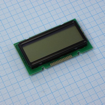 WH1202A-YYH-CT# - ЖКИ знакосинтезирующий 12 x 2, STN Желто-зеленый Позитивный/прозрачно-отражающий светодиодная подсветка желто-зеленая размер 55.7x32 мм, видимая область 46x14.5 мм, питание 5В, -20...70°C, контактные площадки снизу 15 выводов