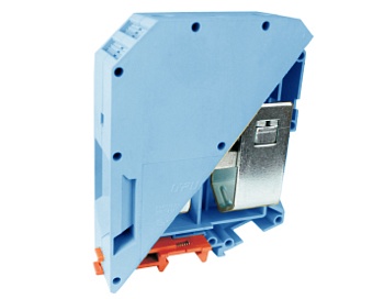 Проходная клемма USK-240(BU) - Проходная клемма, тип фиксации провода: винтовой, номинальное сечение: 240 мм кв., 415A, 1000V, ширина: 36 мм, цвет: синий тип монтажа: DIN 35