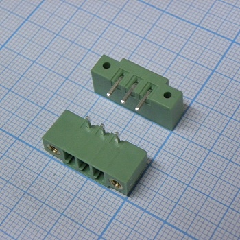 15EDGRM-3.81-03P-14-00A(H) - Разъемный клеммный блок на плату, 3 контакта. Серия 15EDGRM-3.81