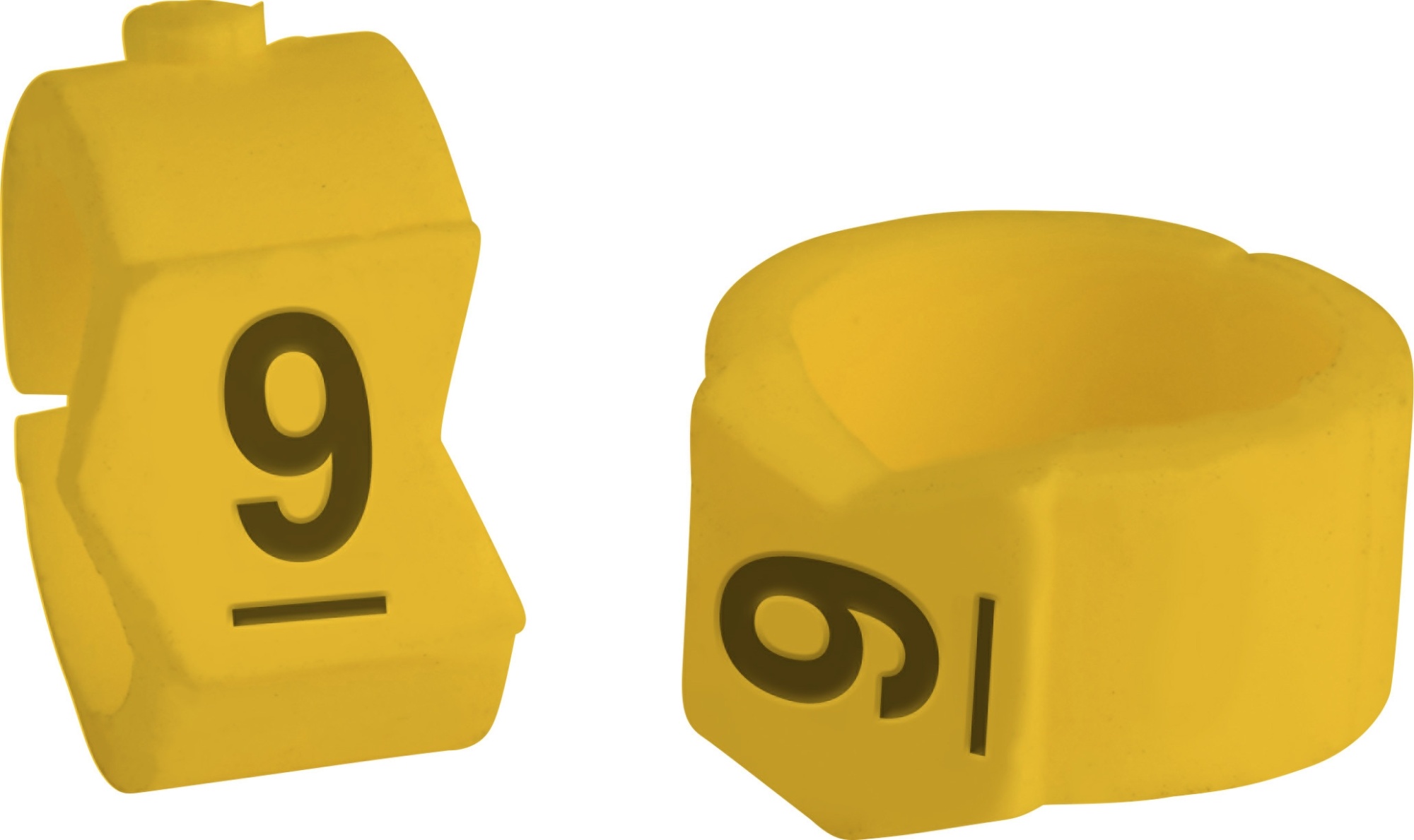 brd333509 - SCNG-36-9 клипсы жёлтые, 50шт/упак, для провода 8,6-11,1мм диаметра, легенда 9